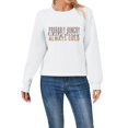 thumbnail image 1 of VISALY Pullover Crewneck Sweatshirt Tunic Sweatshirt Women's Probably Hungry Likely Deepy Cold Printed Hoodless Hoodie Casual Sweaters Hoodie for Women Pullover Women's Pullover White S, 1 of 5