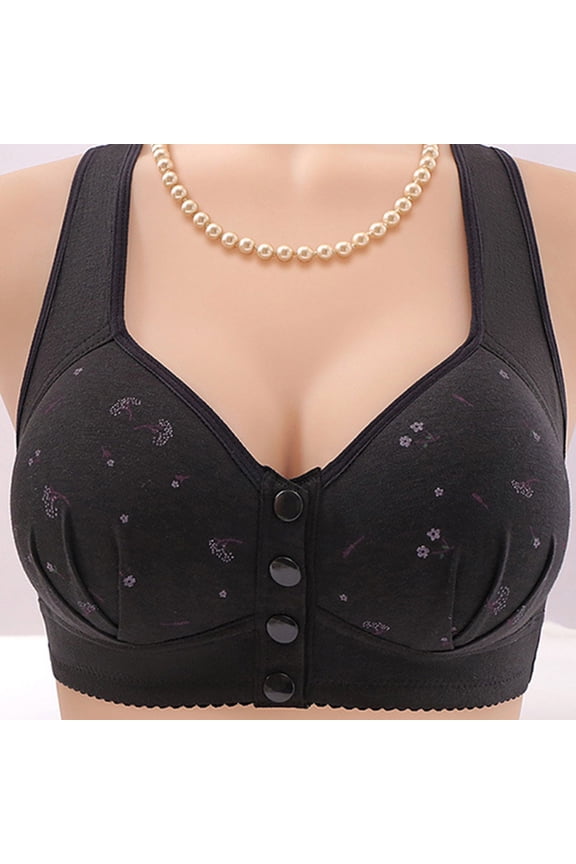 Push Up Bra Front Closure Bras Bras Sports Beauty Back Bralettes High Support Brasieres Comfort No Underwire Bras Wireless Bras Bralettes For Women Plus Size Bras For Women Black XL