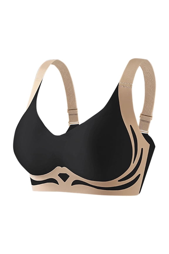 Push Up Bras for Women Super Gather Bra Lifting Anti-Sagging, Wirefree Lift Support, Racerback Bras, Racer Back Sports Bra High Support Sports Bra for Large Breasts, #A Black,M