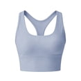 thumbnail image 1 of VISALY Racerback Sport Bra Workout Tank Tops Sleeveless Seamless Athletic Yoga Tops with Built In Bra High Support Sports Bra Comfortable Running Athletic Gym Yoga Basic Tank Tops Light Blue Xl, 1 of 9