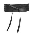 thumbnail image 1 of VISALY Roller Buckle Womens Wide Belts for Dresses | Leather Belts for Jeans Wide Leather Belts for Women Imitation Leather Wide Wide Elastic Wide Waist Belts for Women | Black, 1 of 5