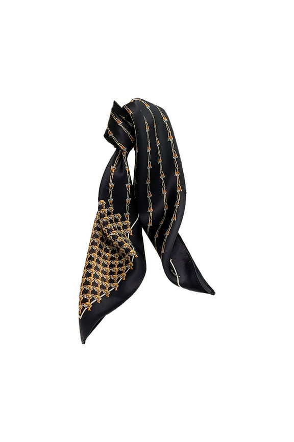 Scarves Womens Straw Hats for Summer | Spring Headbands for Women Lightweight Scarf Summer Small Square Scarf Black and White Scarf for Women Summer Scarves Lightweight | 1 Pack