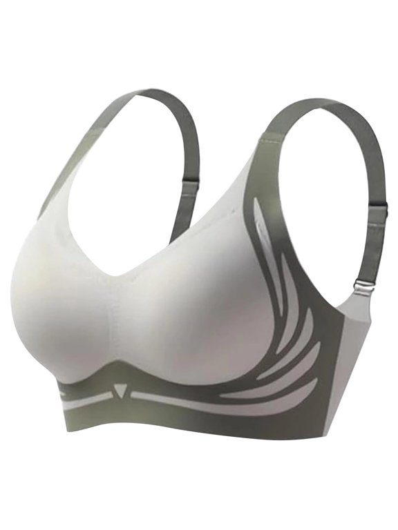 Seamless Bras Full Coverage Wireless Push Up Bra for Women No Underwire Comfort V Neck Bralettes with Support And Lift Mint Green 3Xl