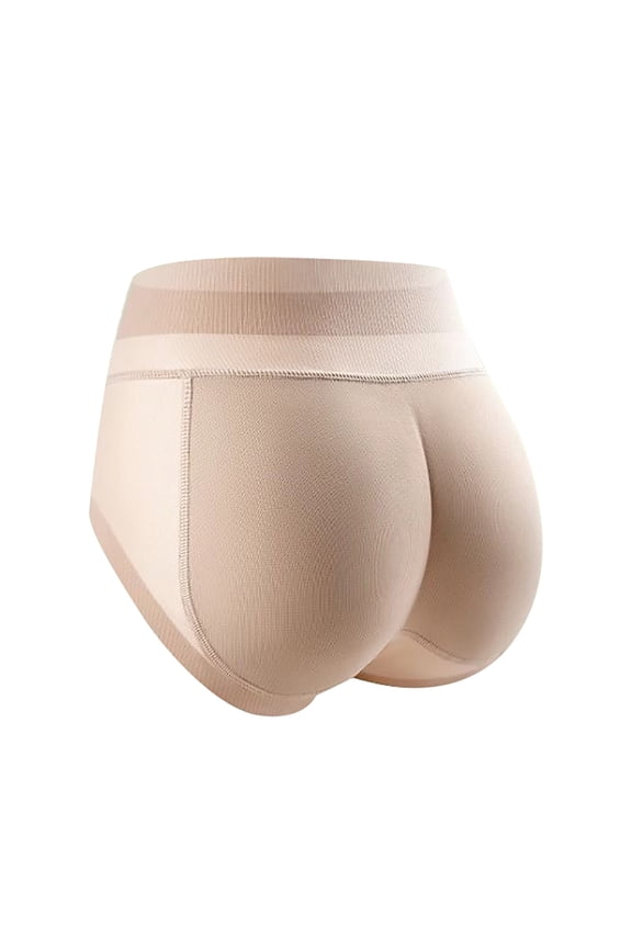 Seamless Butt-Lifting Panties: 1cm Padding, Natural Curved Silhouette Design, Rose Gold,S