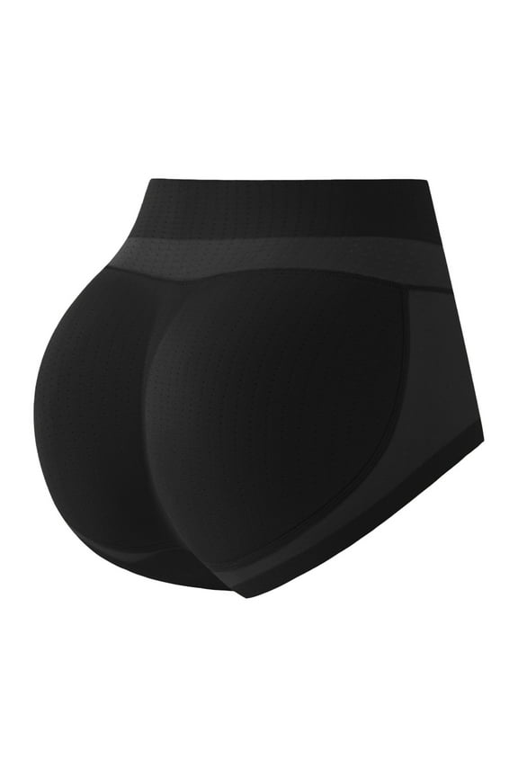 Seamless Underwear Butt Lifting Panties Full Coverage Underwear Workout Gym Shorts,High Waisted Scrunch Butt Booty Shorts Biker Shorts Padded Shapewear Comfy Underwear Black L