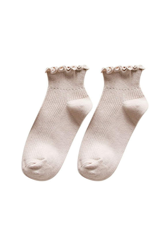 No Show Socks Women Womens Cotton Ankle Socks | No Show Socks Cotton Cotton Socks Women's Ruffled Cotton Vertical Crew Socks Size 7-9 Black Socks Size 9-11 Footies Socks | 1Pair