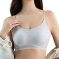 thumbnail image 1 of VISALY Soft Bra Light blue sports bra, Women's One-Piece Steel Ring-Free Ice Silk Jelly Soft Support Ultra-Thin Underwear Bra Women's, Light blue bra High Support Sports Bras, Light Blue,XXL, 1 of 5