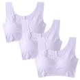 thumbnail image 1 of VISALY Sports Bras Wireless Bras 3Pc Training Bras Seamless Bras Full Coverage Bras Plus Size Bras No Underwire Cotton Bras Breathable Bras Everyday Bras Lightly Padded Bras for Women Pp2 Xxl, 1 of 9