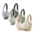 thumbnail image 1 of VISALY Sports Bras Wireless Bras Seamless Bras for Women No Underwire Supportive Push Up Bras Plus Size Bras Everyday Bras Comfortable Bra Full Coverage Bras Breathable Bras Soft Bras Q 3Xl, 1 of 8