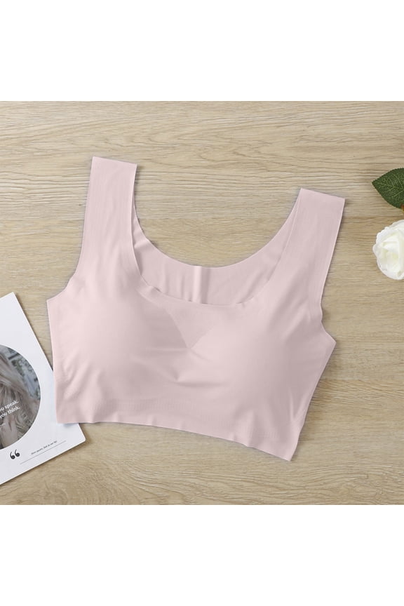 Sports Bras For Women High Impact Sports Bras For Women Unmarked Ice Gather Large Size Running Vest Yoga Sports Underwear Women's Bra Yoga Sports Bra Wireless Bras Comfortable Bras Pink XXL