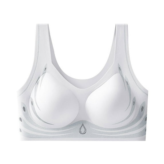 VISALY Sports Bras for Women High Support, High Support Adjustable Strap Full Coverage Up Bras Comfortable No Underwire Wireless Bras, Backless Bra, Bras, Sleep Bra (Light Blue, XXL)