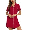 thumbnail image 1 of VISALY Spring Break Essentials, Pajamas Pajamas for Women Dress Up Shorts Sleeve Nightwear Spring, Tube Top Dress for Women Summer Bandeau Dresses Summer Underwear Shorts Under Dress, Red1,S, 1 of 5