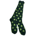 thumbnail image 1 of VISALY St. Patrick's Day Socks Knee High Striped Irish Green Shamrock Long Compression Socks for Women Holiday Over The Knee High Socks Leg Warmers for Women Extra Long Boot Socks 1 Pair A One Size, 1 of 3