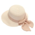 thumbnail image 1 of VISALY Straw Bonnet for Women Wide Brim Beach Sun Hat Floppy Hat Bow Hat Ladies Dress Hats Sunscreen Sunshade Hat with Bow Tie Wide Brim Straw Hat Bucket Cap for Beach Fishing Hiking Pinkone Size, 1 of 3