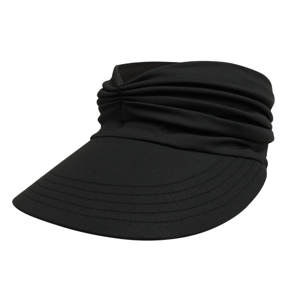 VISALY Sun Visor Ponytail Hat 1Pc Sun Visor Sun Hat Wide Brim Foldable Ponytail Visor Summer Hiking Wide Brim Visor Ponytail Empty Top Hat Upf 50+ Sun Visor Hat Golf Tennis Cap Black One Size