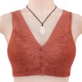 thumbnail image 1 of VISALY T-Shirt Bras Front Closure Bras For Women Women Pattern Large Size Front Buckle Without Steel Ring Bra Underwear Spaghetti Strap Bra Comfortable Bras For Women Bras For Women Red 44, 1 of 5