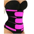 thumbnail image 1 of VISALY Triple-Belt Sports Corset: Waist Toning Design, Breastplate Support Top, Hot Pink,M, 1 of 5