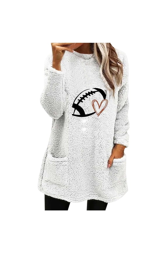 Turtleneck Sweatshirt Graphic Sweatshirts Casual Fuzzy Baseball Printed Sweatshirt Faux Zip Pullover Sweaters Sweatshirts Coat Casual Sweaters Comfy Sweatshirts Basic Tops White Xxl