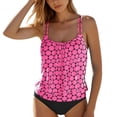 thumbnail image 1 of VISALY Two-Piece Tankini Swimsuit Spaghetti Strap Bathing Suit with High Waisted Shorts Tummy Control Swimwear for Beach Pool and Summer Vacation Lightweight Full Coverage Swim Suit Hot Pink 5Xl, 1 of 8