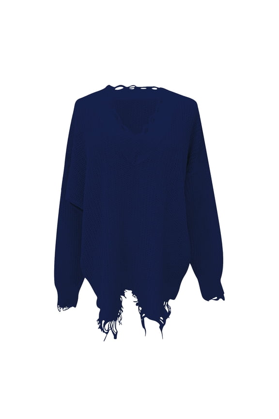 V Neck Pullover Sweater Knit Sweater Womens Sweaters Womens Green Sweater Jacket for Women Women's White Turtleneck Sweater Crochet Sweaters Solid Sweatshirt Running Sweatshirts Navy M