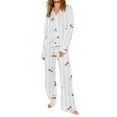 thumbnail image 1 of VISALY Valentines Day Pajamas Bow Button Down Sleepwear Lounge Set Nightwear Lounge Set Sleepwear Sets Loungewear Sets Loungewear Pajamas Set Lounge Sets Breathable Pajamas Comfy Pajama Set Red Xxl, 1 of 5