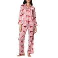 thumbnail image 1 of VISALY Valentines Day Pjs Bow Printed Button Down Sleepwear Lounge Set Nightwear Pajama Sets Soft Pajama Set Sleepwear Sets Sleepwear Sets Lounge Set 2 Piece Pajama Set Comfy Pajama Set Red Xxl, 1 of 6