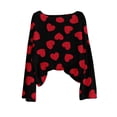 thumbnail image 1 of VISALY Valentines Womens Sweater Love Print Heart Sweater Comfy Sweaters Plus Size Sweater Oversize Sweaters Trendy Loose Casual Pullover Sweater Lightweight Sweaters Cozy Sweaters Black L, 1 of 4