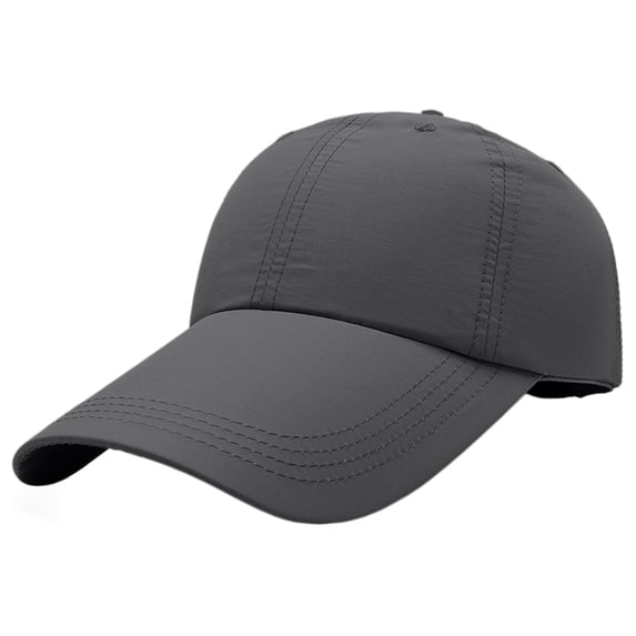 VISALY Wide Brim Sun Visor Hat Adjustable Breathable Baseball Cap for Ponytail Summer Uv Protection Quick Dry Sport Hat for Outdoor Golf Hiking Lightweight Ponytail Baseball Hat Dark Grayone Size
