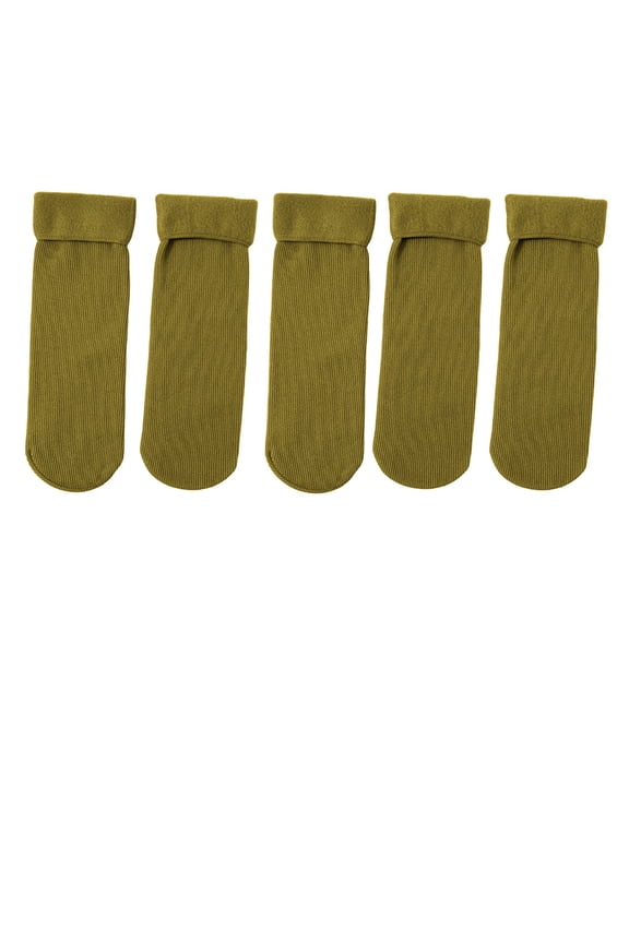 Winter Mid-Calf Fleece Socks Cotton Snow Socks for Men and Women,5 Pcs Thick Warm Winter Cozy Thermal Socks,Home Floor Socks,Postpartum Socks 5-Piece Set for Unisex Camouflage One Size