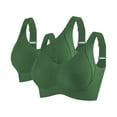 thumbnail image 1 of VISALY Wireless Bras Seamless Bra 2 Pc Sports Bras for Women No Underwire Minimizer Bras Full Coverage Bras with Support and Lift Bralette Everyday Bras Breathable Bras for Women A L, 1 of 7