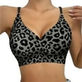 thumbnail image 1 of VISALY Wireless Bras Seamless Bras Leopard Print Bras Push Up Bras for Women No Underwire Bra Bralette Comfort Full Coverage Supportive Bra Everyday Bras Breathable Bras Plus Size Bras Black M, 1 of 9
