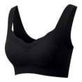 thumbnail image 1 of VISALY Wireless Support Bra: Contoured Fit, Smoothing Fabric, Full Coverage Design for Comfort, Black,XXL, 1 of 5