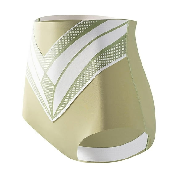 VISALY Boxer Shorts Seamless Underwear Tourmaline Titanium Fiber Shaping Shorts Tummy Briefs Tummy Shaping Shorts Butt Lifting Panties Womens Underwear Tummy Control Panties for Women Green L