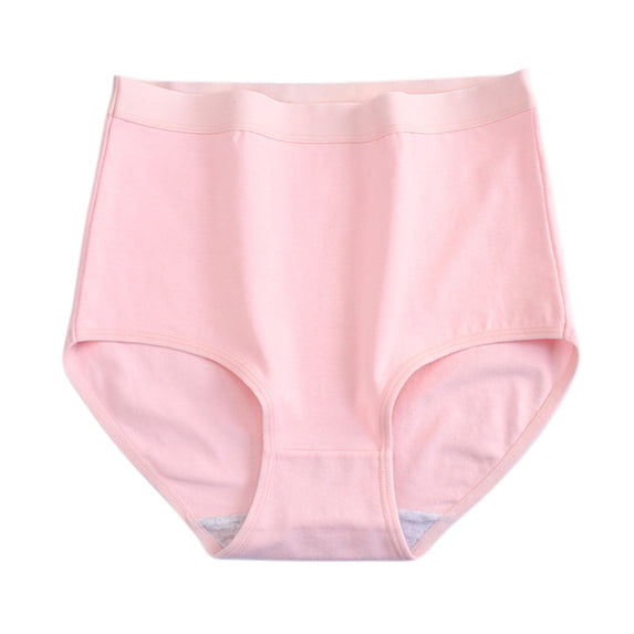 VISALY Women Cotton Underwear, High Waist Pure Cotton Briefs Women's High Waisted Cotton, Womens Panties High Waisted Womens Briefs Panties Cotton Underwear Bikini Panties, Pink,3XL