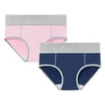 thumbnail image 1 of VISALY Women Leak Proof Panties Bladder Control High Waist, Cotton Panties Low, Womens Panties High Waisted Cotton Underwear for Women Bikini Panties briefs multipacks, 2-Pack | G- Dark Blue,4XL, 1 of 3