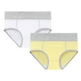 thumbnail image 1 of VISALY Women'S Cotton Underwear High Waist Briefs Soft Underpants Ladies Full Coverage 2 Pack, High Weist, Panties (Yellow, 3XL), 1 of 5
