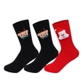 thumbnail image 1 of VISALY Womens 1 Pc Cute Animal 3D Patterned Funny Cotton Crew Socks Winter Warm Thick Tube Socks Cute Socks Fashion Casual Socks Christmas Holiday Socks Black A, 1 of 4