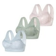 thumbnail image 1 of VISALY Womens Bralettes Seamless Bras 3pc Sports Bra Lace Bra Soft Stretch Bustier Medium Hold Non Wired Sleep Bra Classic Top For Everyday Padded Comfortable Bras For Women Watermelon red XXL, 1 of 8