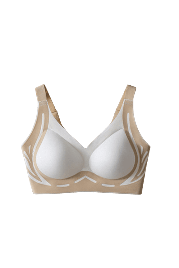 Womens Bralettes Seamless Bras Soft Support Top Support Non Marking Underwear Women Fixed Cup To Collect Side Breasts Gathered Tank Top Bra Padded Bra Comfortable Bras Bras For Women White M