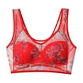 thumbnail image 1 of VISALY Womens Full Coverage Bra, Women's Bra High Support Bras for Women Adjustable Strap Full Coverage, Plus Size Strapless Bras for Women Strapless Bras Strapless Bras Large Bust, #A Red,4XL, 1 of 10