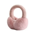thumbnail image 1 of VISALY Womens Girls Winter Warm Faux Fur Earmuffs Cute Fashion Adjustable Plush Ear Warmers for Cold Weather Comfortable Soft Cute Ear Covers for Outdoor Activities Pink One Size, 1 of 2