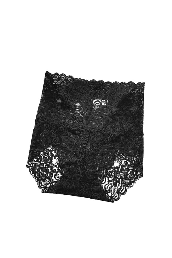 Womens Panties High Waisted, Ladies High Waist Lace Panties New Women's Plus Size Transparent, High Waist Cheeky Panties, High Waist Tummy Control Panties Panties High Waist, Black,XL