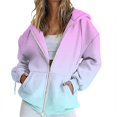 thumbnail image 1 of VISALY Womens Zip Up Hoodies Sweater Jacket Fall Jacket Oversized Pocket Sweatshirt Casual Zipper Jacket Solid Color Long Sleeve Tops Comfy Sweaters Plain Hoodie Fall Sweaters Pink S, 1 of 5
