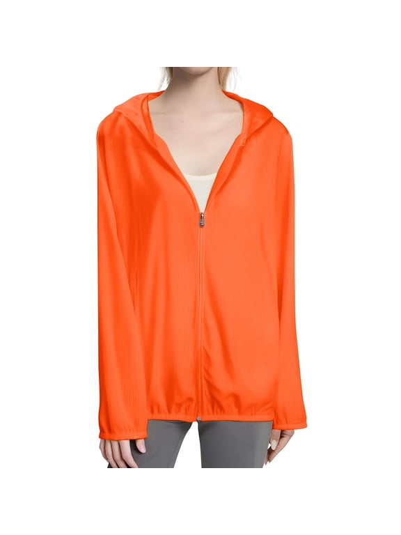 Womens Zip Up Hoodies Sweater Jacket Solid Color Sun Jacket Lightweight Fitting Sports Long Sleeve Zipper Jacket Casual Sweaters Tunic Sweater Lightweight Sweaters Rd1 Xl