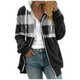 thumbnail image 1 of VISALY Womens Zip Up Hoodies Sweater Jacket Women's Thick Overcoat Plus Size Warm Trendy Winter Hoodie Coat Jacket Outwear with Zipper Casual Sweaters Fleece Hoodies Winter Sweaters Black L, 1 of 9