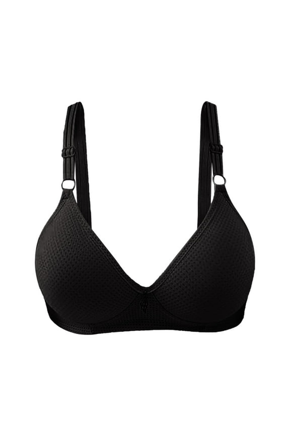 armpit-fat bra Cotton Bralettes for Women, Wirefree Natural Shape Bralette, Bra and Underwear Sets Bandeau Bras Womens Bathing Suit Tops with Bra Support, Black,S