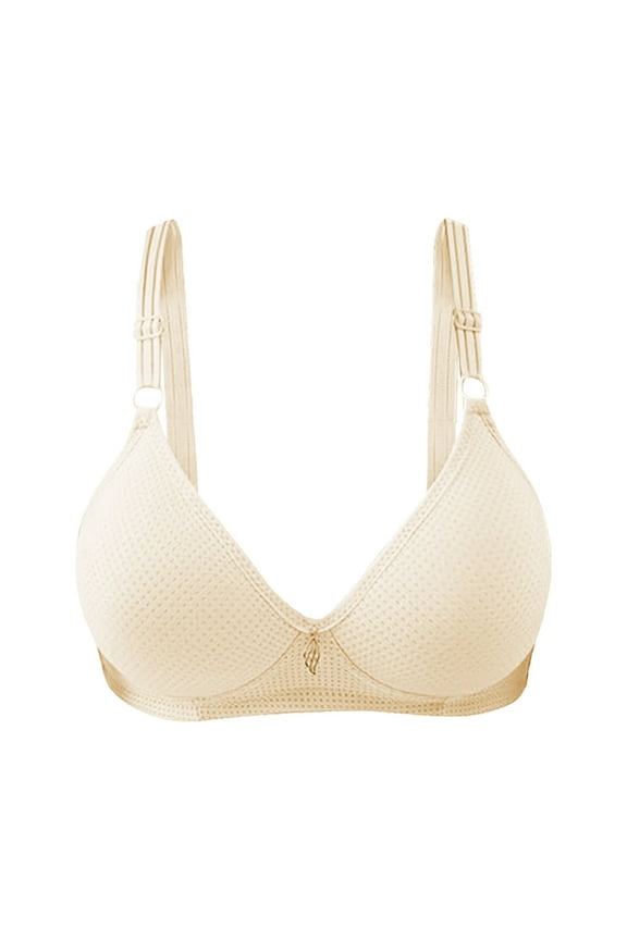 armpit-fat bra, Simple Natural Traditional Thin Mold Cup Middle-Aged and Elderly Women's, Bandeau Bras Womens Bathing Suit Tops with Bra Support Underwear and Bra Sets, Beige,XXL