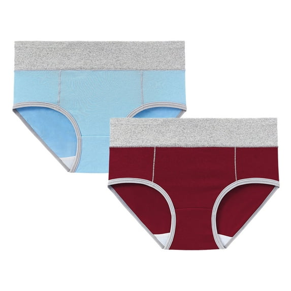 VISALY briefs multipacks Cotton Bralettes for Women, Women's Cotton Panties Low Waist Stretch Panties Soft, Pantaletas De Algodón Para Mujer Cotton Underwear Bikini Panties, 2-Pack | H- Wine,5XL