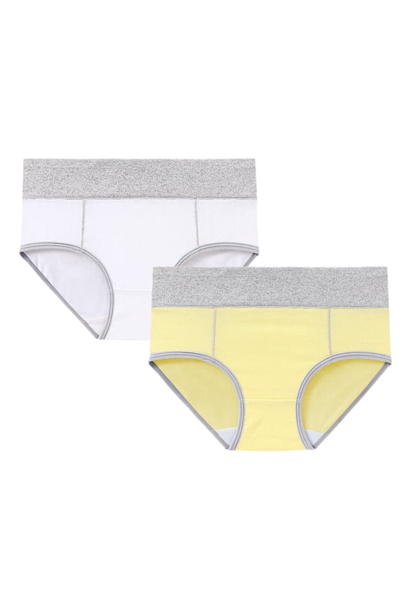 briefs multipacks Cotton Panties for Women Pack, Women's Cotton Panties Low Waist Stretch Panties Soft Panties 2, Cotton Underwear Cheeky Panties Panties Pack Cotton, 2-Pack | B- Yellow,XXL