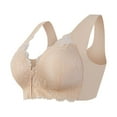 thumbnail image 1 of VISALY front closure wireless bra Plus Size Strapless Bras for Women, Front Buttoned Large Size Wire-Free Bra Plus Size Front Closure, Bra Front Closure Strapless Bras Large Bust, Beige,8XL, 1 of 10